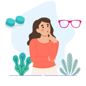 contacts vs glasses icon